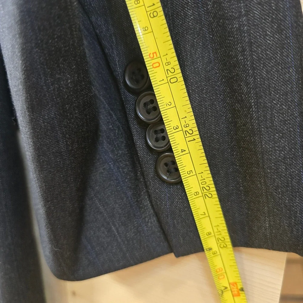 Hickey‎ Freeman Loro Piana Tasmanian Wool 120's Suit Jacket 48R Charcoal USA